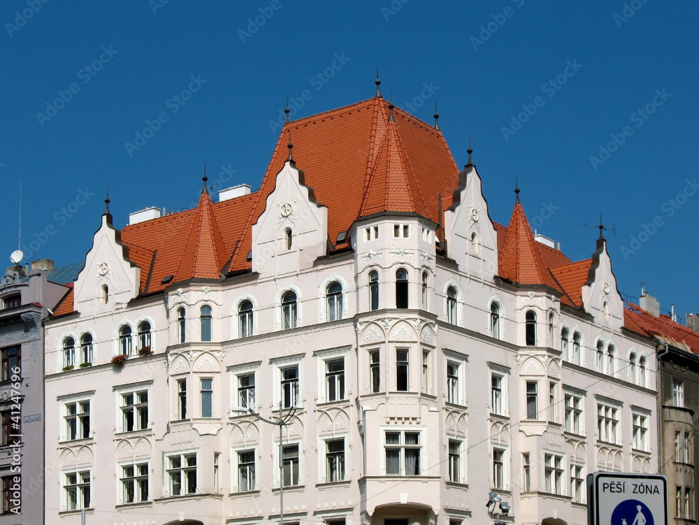 Residential building in Holesovice, Prague, Czech Republic