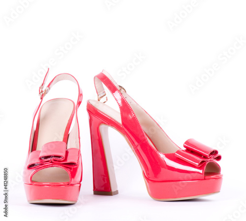 Sexy fashionable shoes isolated on white background.