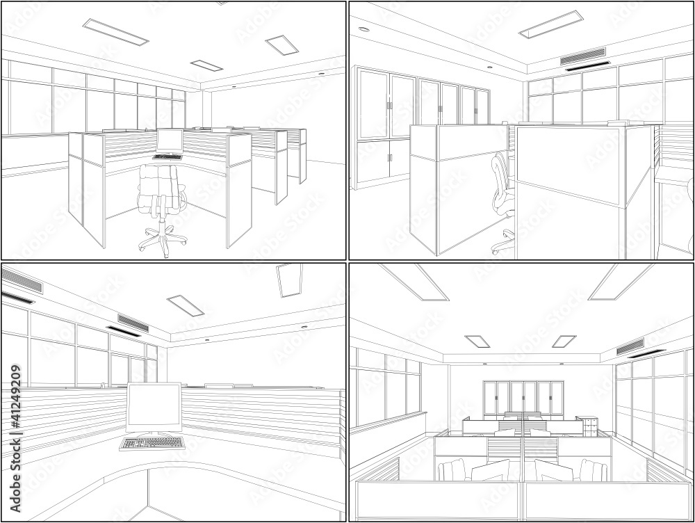Interior Office Room Vector 11 Interior Office Room Vector 11