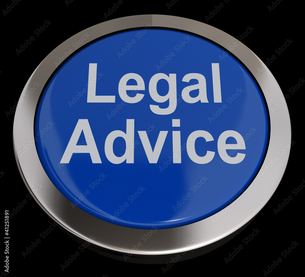 Legal Advice Button In Blue Showing Attorney Guidance Legal Advice Button In Blue Showing Attorney Guidance