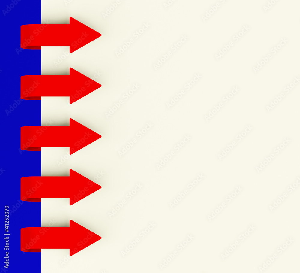 Five Arrow Tabs Over Paper For Menu List Or Notes Five Arrow Tabs Over Paper For Menu List Or Notes