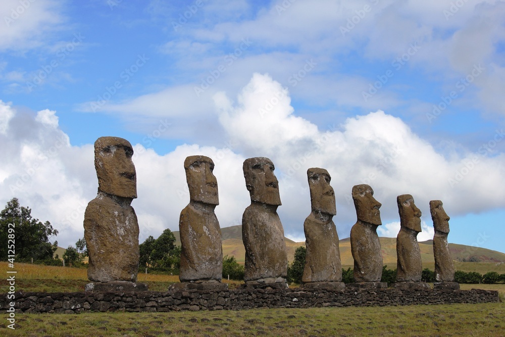 Seven Moai Platform, Easter Island, Chile