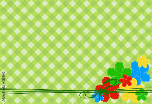 Greeting card with flowers