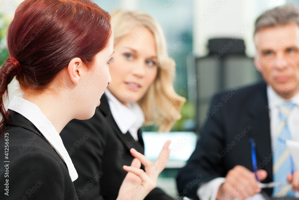 Business - team meeting in an office Business - team meeting in an office