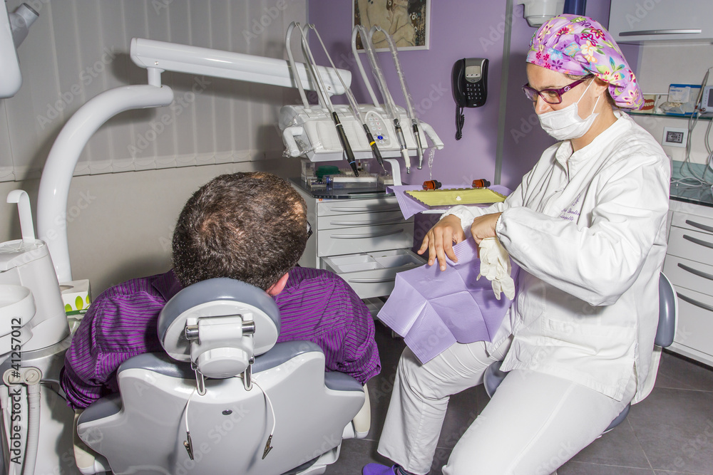 Dentista e paziente
