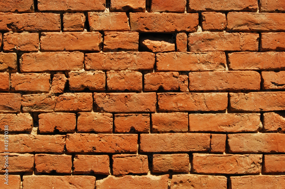Old country house red bricks wall as background Old country house red bricks wall as background