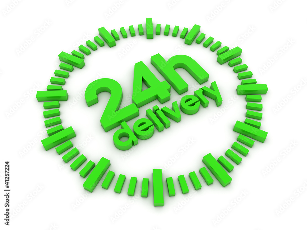 24h delivery 3d render illustration 24h delivery 3d render illustration