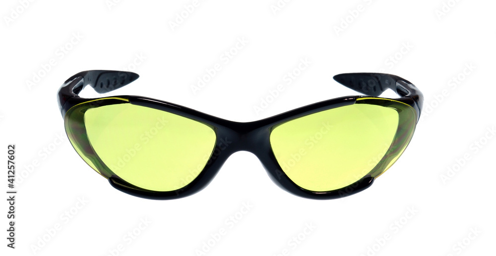 A pair of sport sunglasses on white background