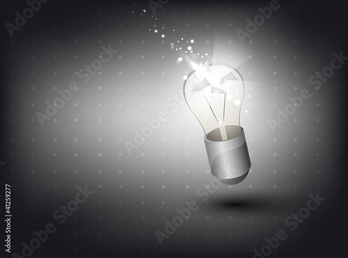 abstract background -lamp in 3D with light effect