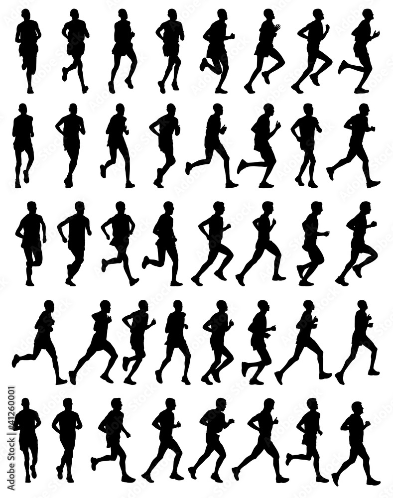 40 high quality male marathon runners silhouettes 40 high quality male marathon runners silhouettes