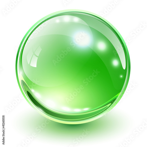 3D glass sphere