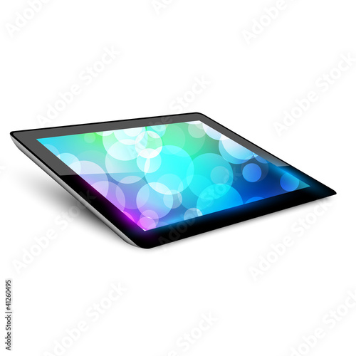 Tablet pc 4. Variant without hand. White background.