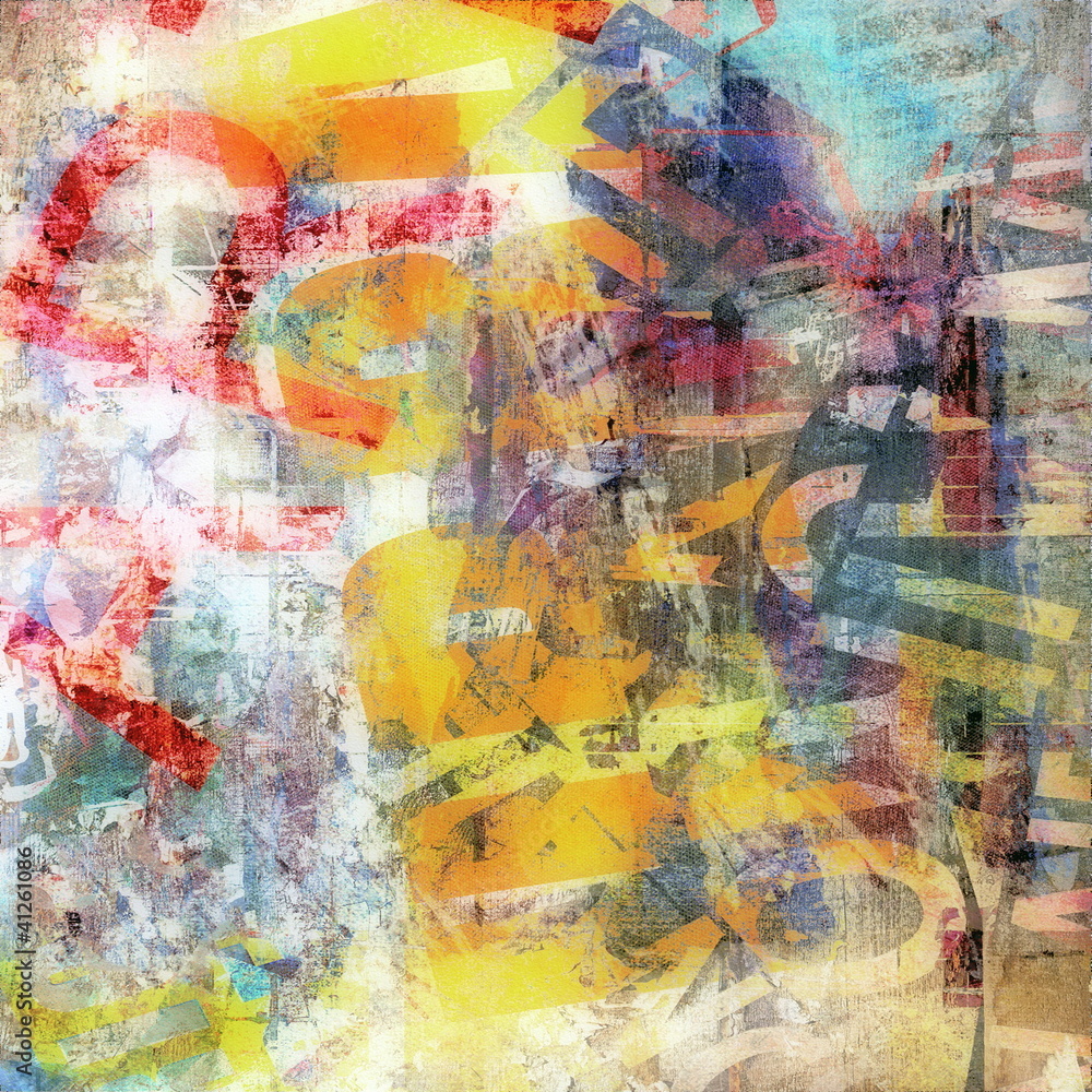 Fototapeta premium Abstract grunge illustration, color background