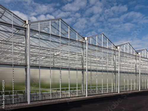 Sideview of a newly build greenhouse