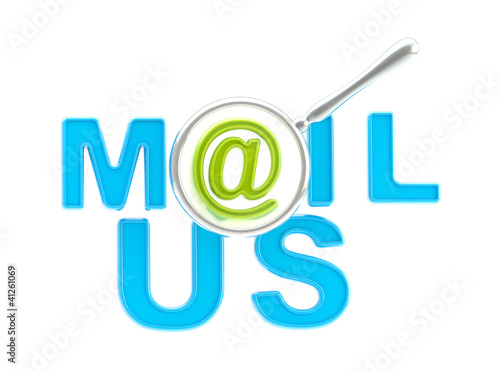Word "mail us" under the ma...