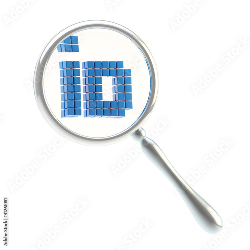 ID under the magnifier isol...