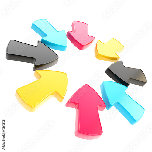 Arrow attention symbol badg...