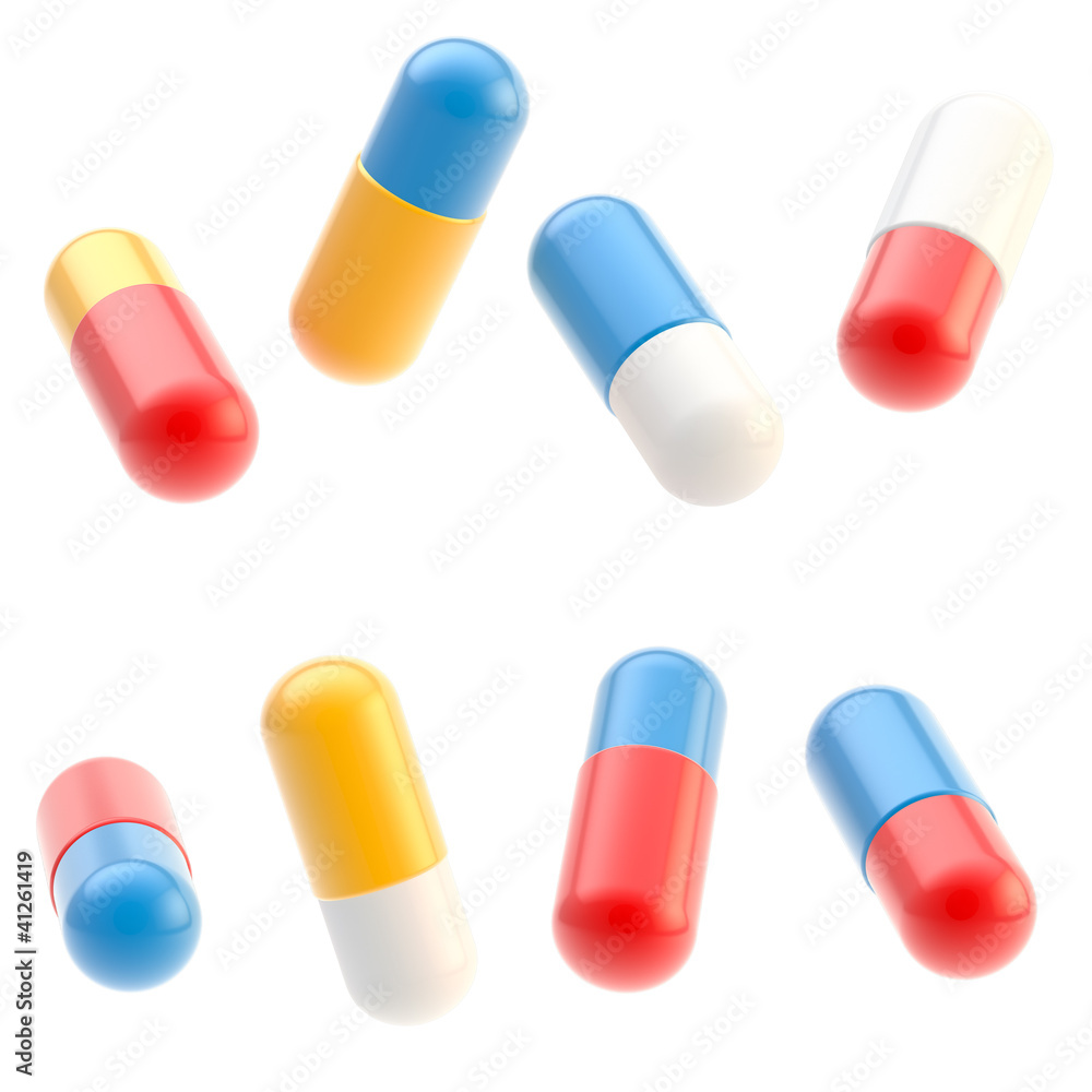 Medicine pills isolated on white Medicine pills isolated on white