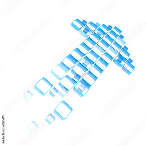 Abstract blue arrow isolated