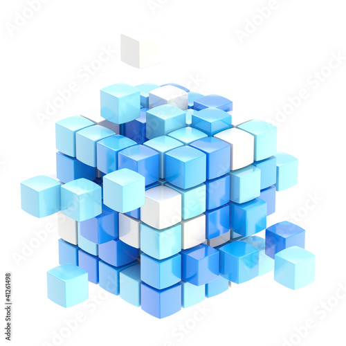 Cube abstract background isolated