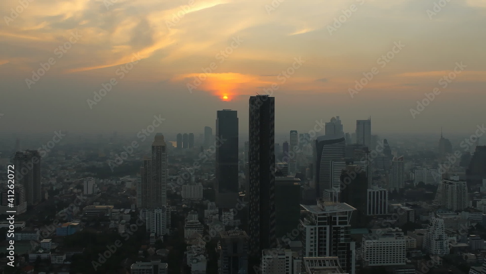 Time Lapse Bangkok at Sunset. Pan movement. Time Lapse Bangkok at Sunset. Pan movement.