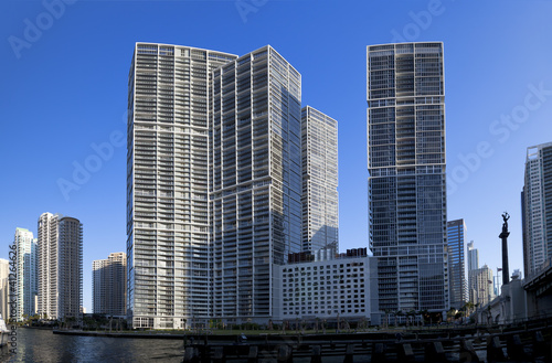 downtown miami highrises along the intercoastal waters