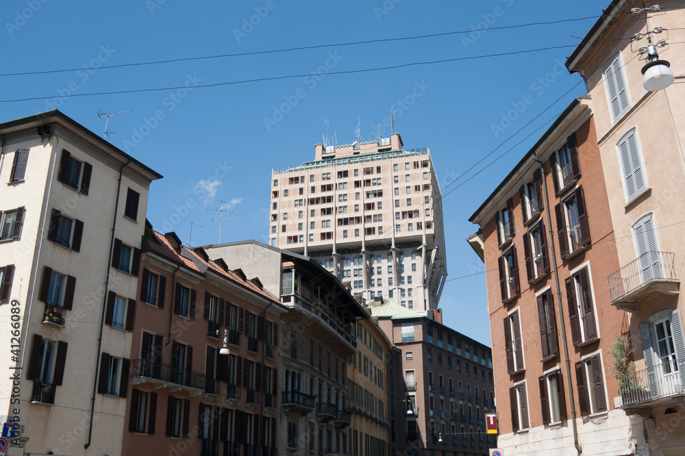 Torre Velasca in the city center of Milan - Lombardy