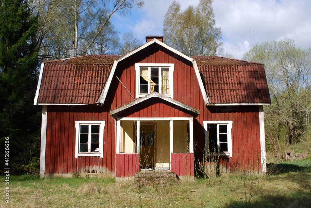 Obraz premium unbewohntes Haus