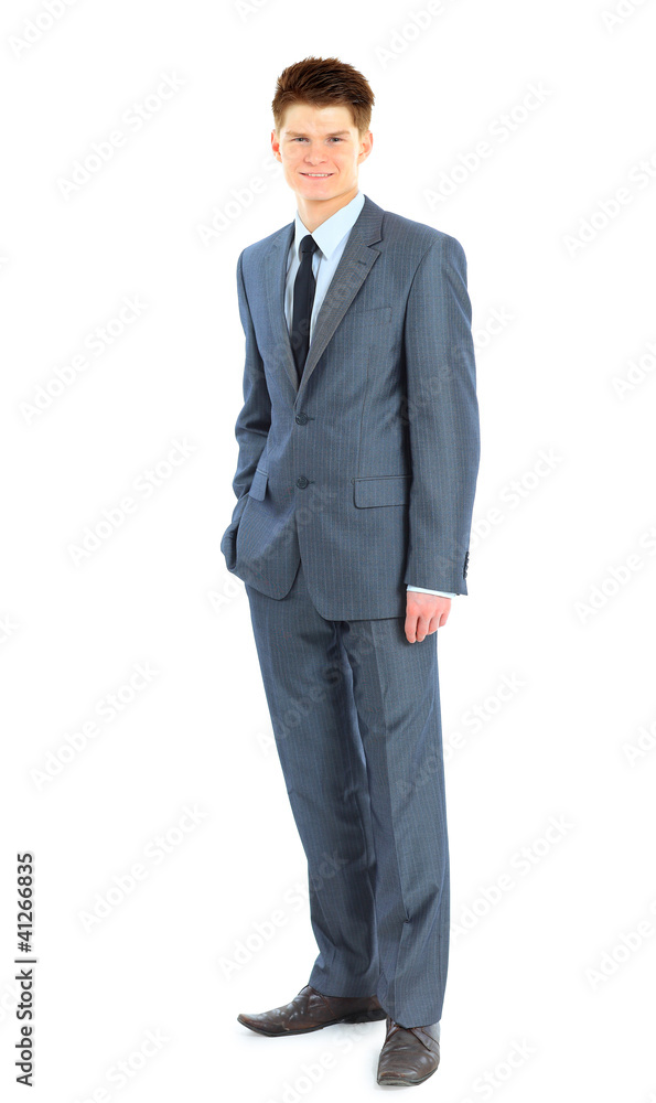 young business man isolated on white background young business man isolated on white background