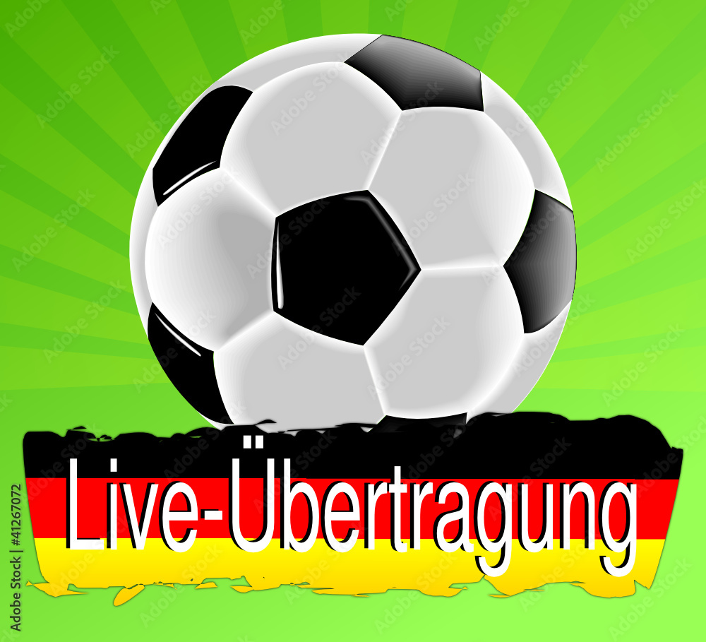 Fußball Live Übertragung Stock Vector | Adobe Stock