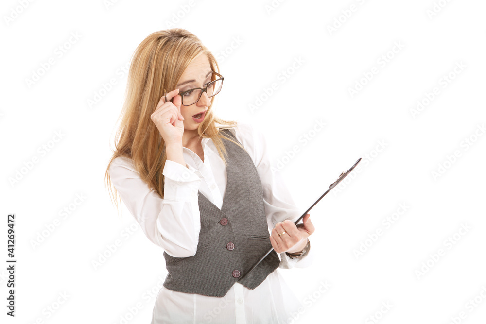 young succsessfull business woman isolated on white background young succsessfull business woman isolated on white background