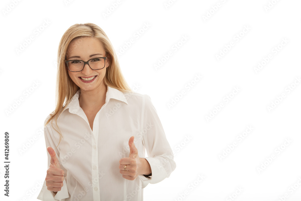 young succsessfull business woman isolated on white background young succsessfull business woman isolated on white background