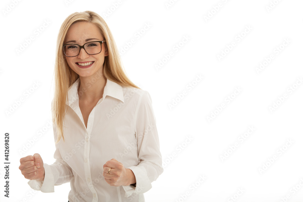 young succsessfull business woman isolated on white background young succsessfull business woman isolated on white background