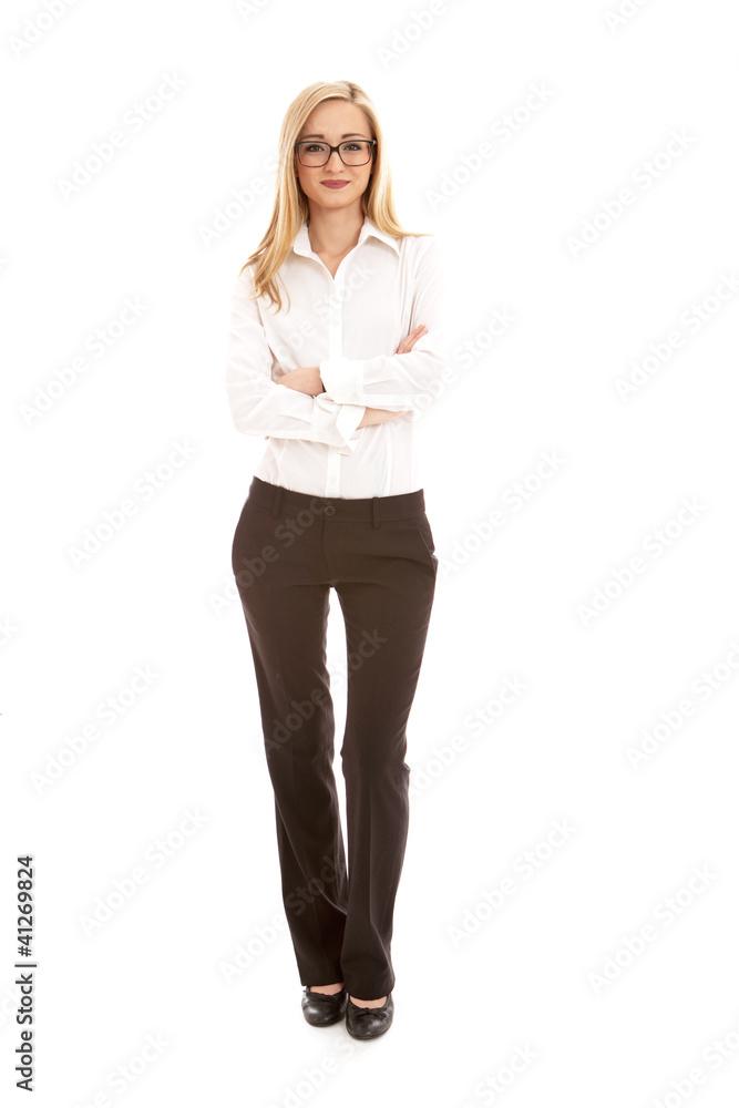 young succsessfull business woman isolated on white background young succsessfull business woman isolated on white background