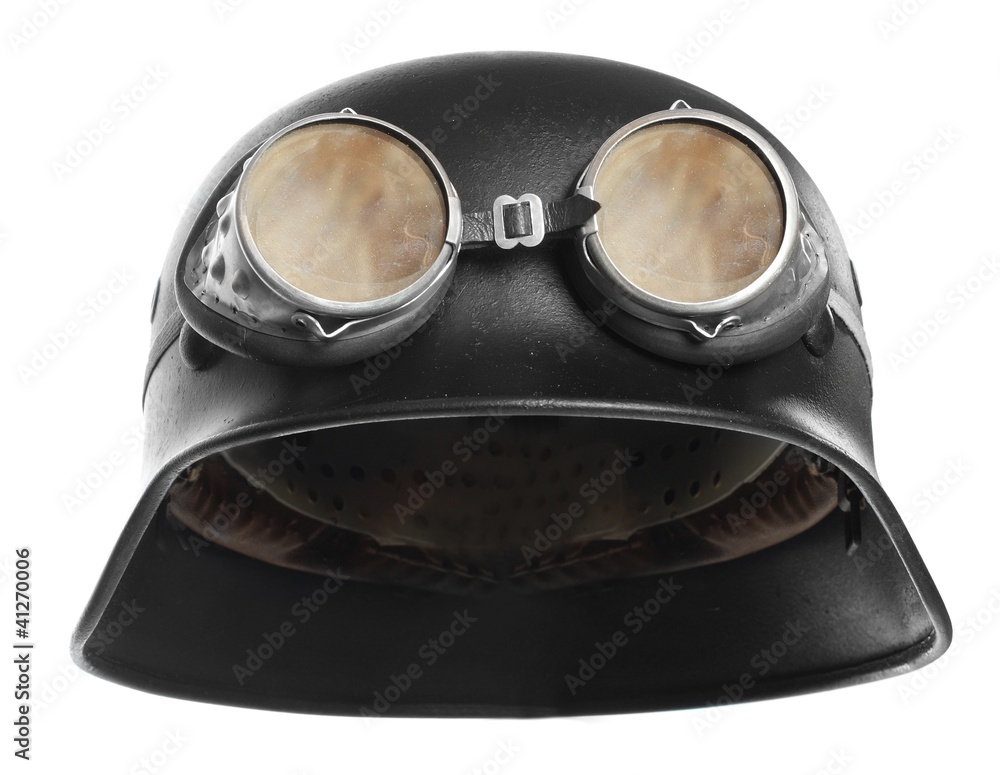 Fototapeta premium Retro motorcycle helmet.