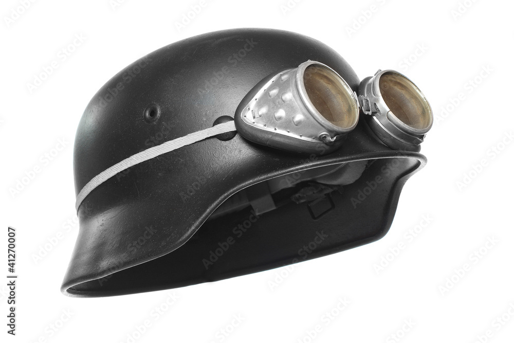 Fototapeta premium Retro motorcycle helmet.