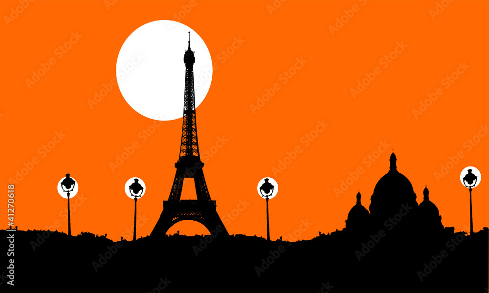 Naklejka premium Paris - Soirée