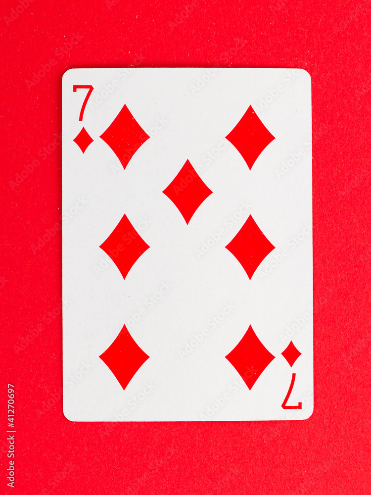 Obraz premium Old playing card (seven)