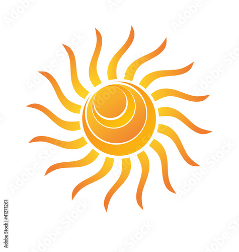 Yellow Shiny Sun Icon