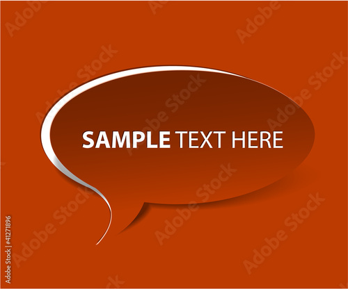 VectorRed  Bubble cut out paper (vector)