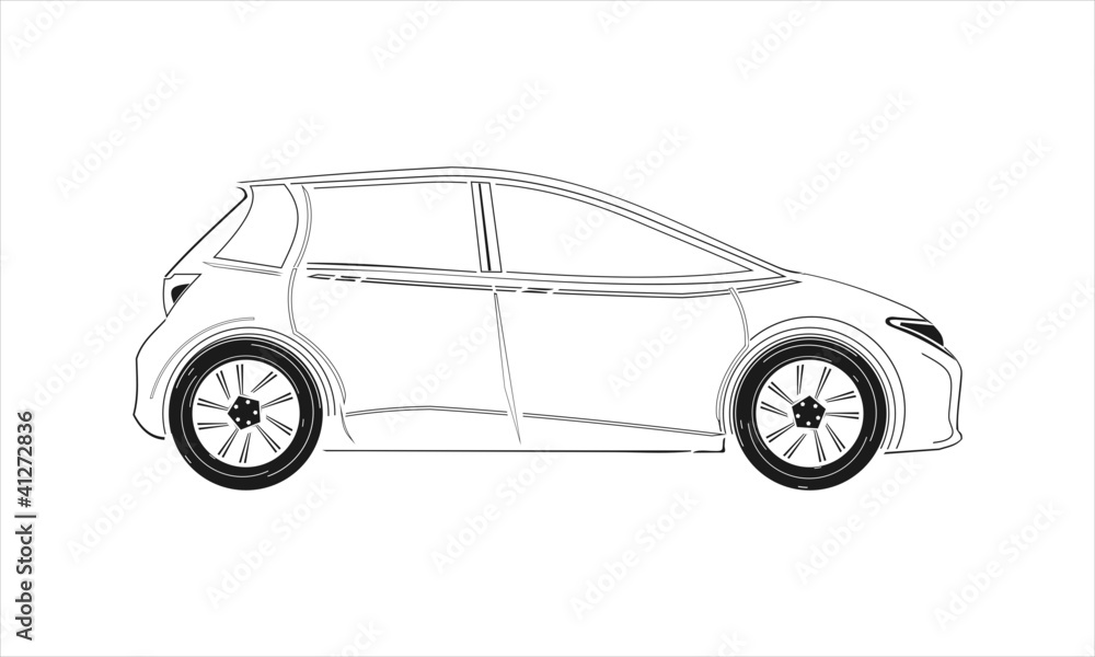 vector city car model
