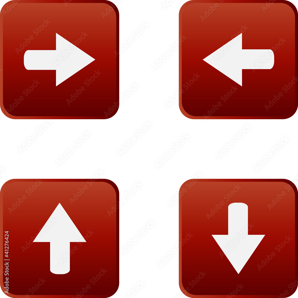 Colored glossy web buttons with arrow Colored glossy web buttons with arrow