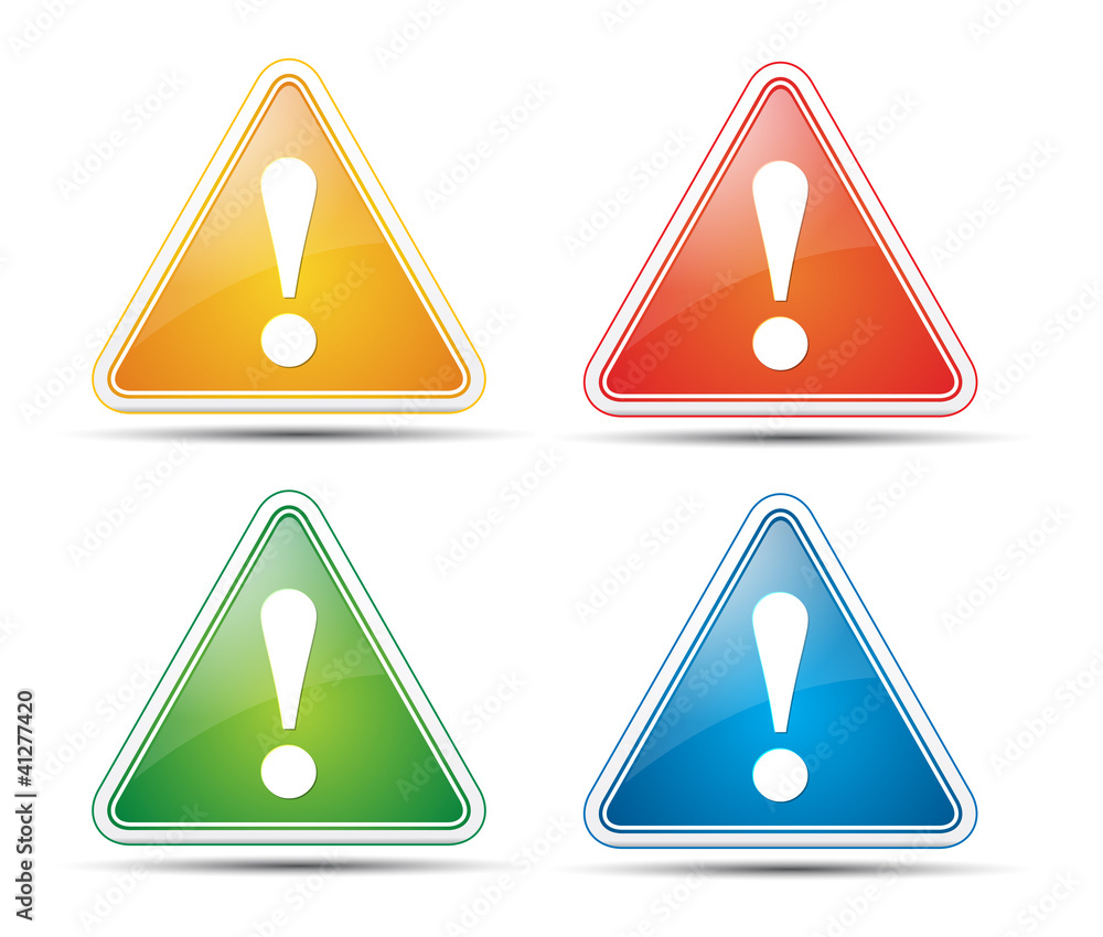 Warning attention sign Warning attention sign