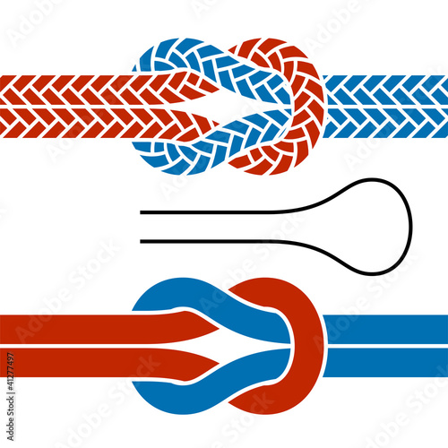 vector climbing rope knot symbols