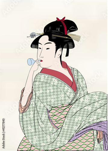 浮世絵　江戸美人画02B