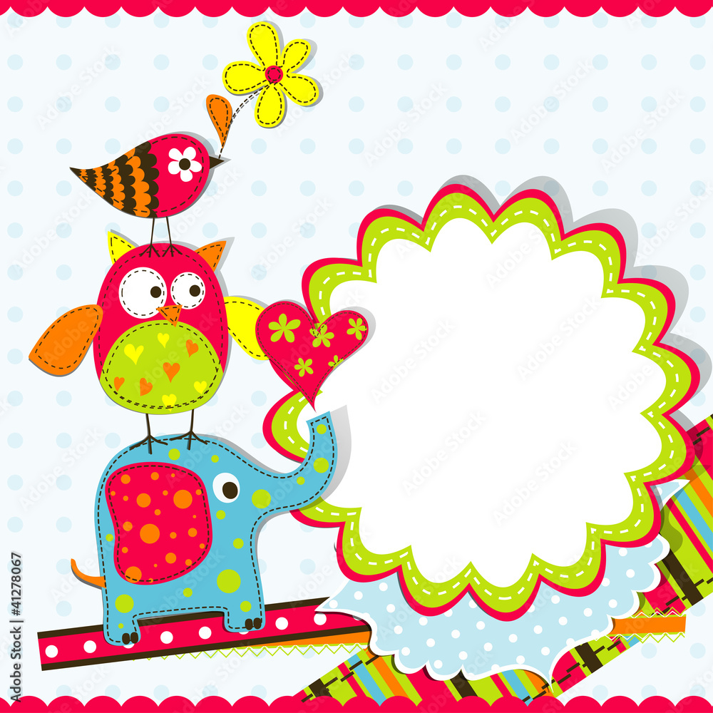 Obraz premium Template greeting card, vector