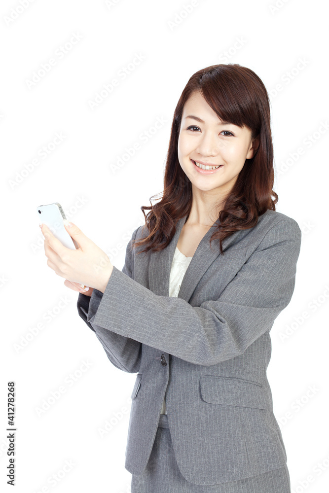 Beautiful business woman using a mobile phone. Portrait of asian Beautiful business woman using a mobile phone. Portrait of asian