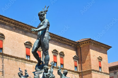 Fountain of Neptune. Bologna. Emilia-Romagna. Italy.