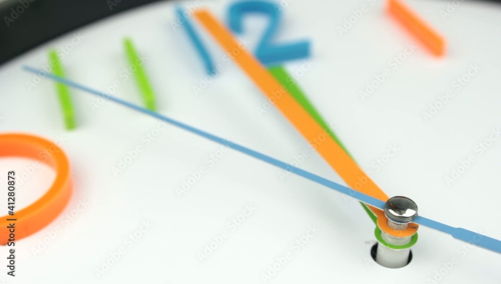 Close up colorful clock Close up colorful clock