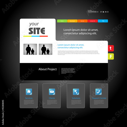 Web site art design template